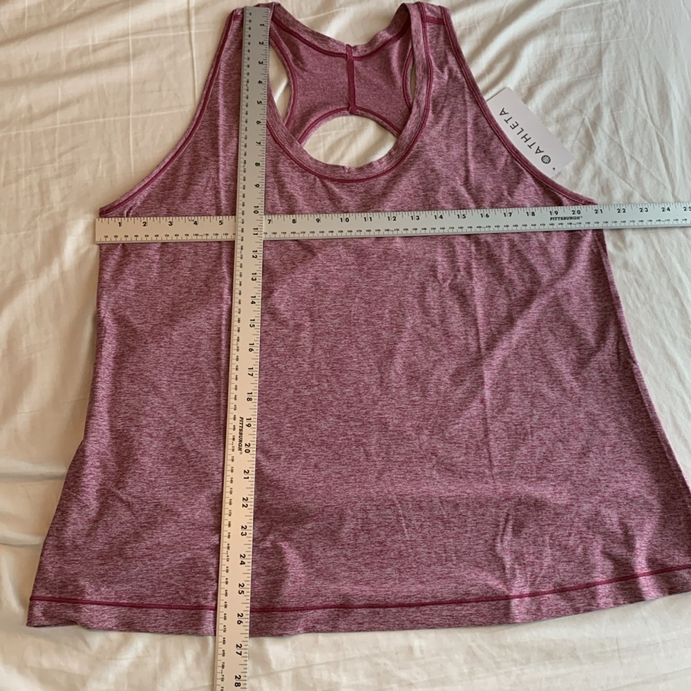 New! Athleta Nitro Tank Heather Berry 2X Keyhole Back 657788 Workout CrossFit - Picture 8 of 8